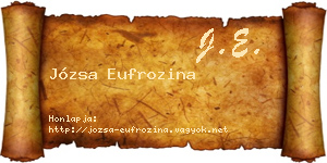 Józsa Eufrozina névjegykártya