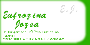 eufrozina jozsa business card